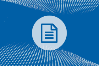 document icon against blue textured background