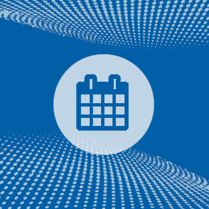 calendar icon against blue textured background