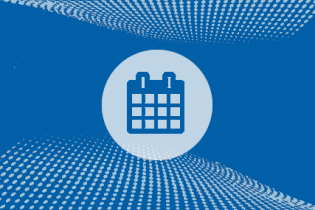 calendar icon against blue textured background