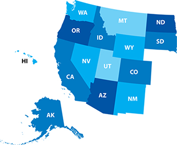 Wue map of Western US